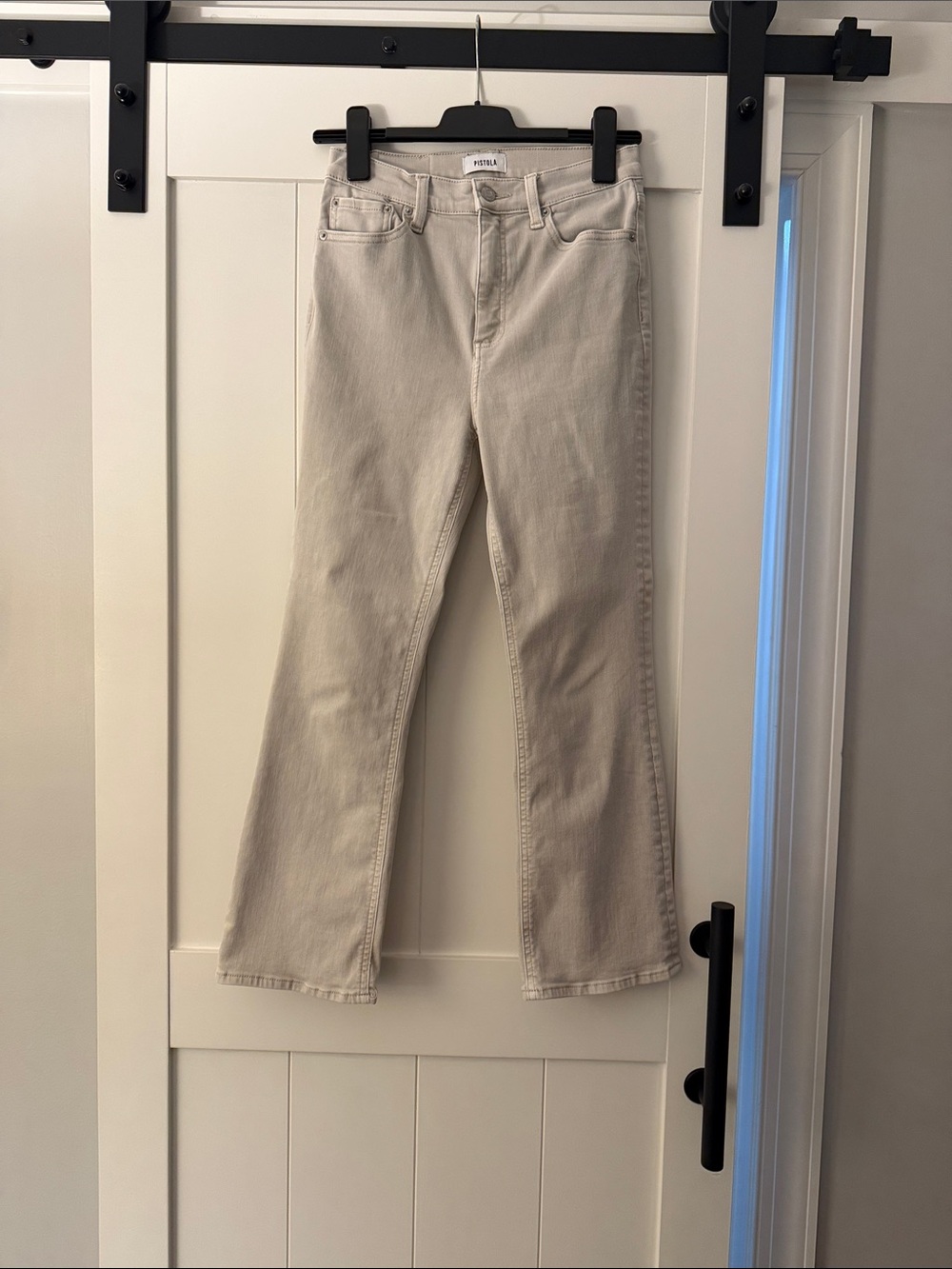 Pistola high rise cream / ivory straight leg